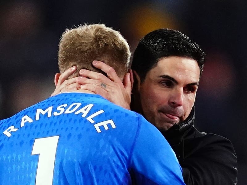 Mikel Arteta Hails Aaron Ramsdale Despite Errors In Arsenals Win Over