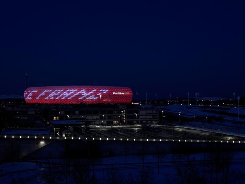 Bayern Munich Light Up Allianz Arena In Honour Of Franz Beckenbauer ...