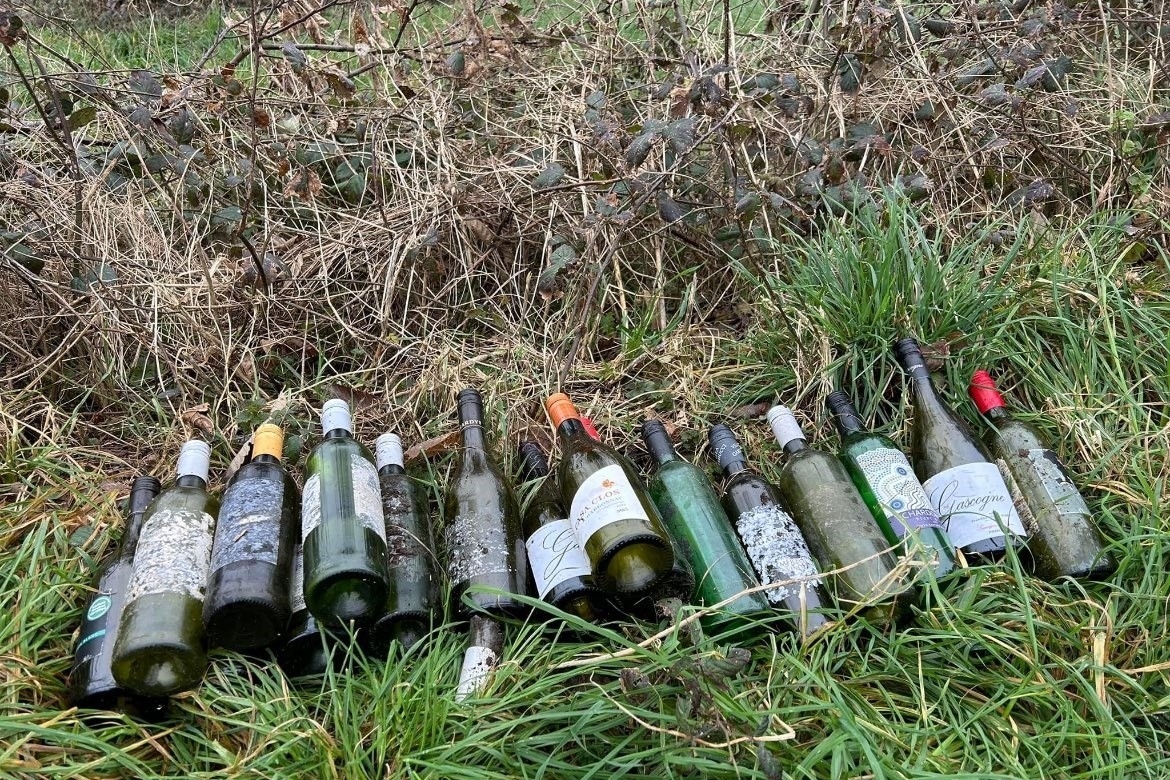 Appeal to help catch drinker who dumped 20 bottles in parish lane ...