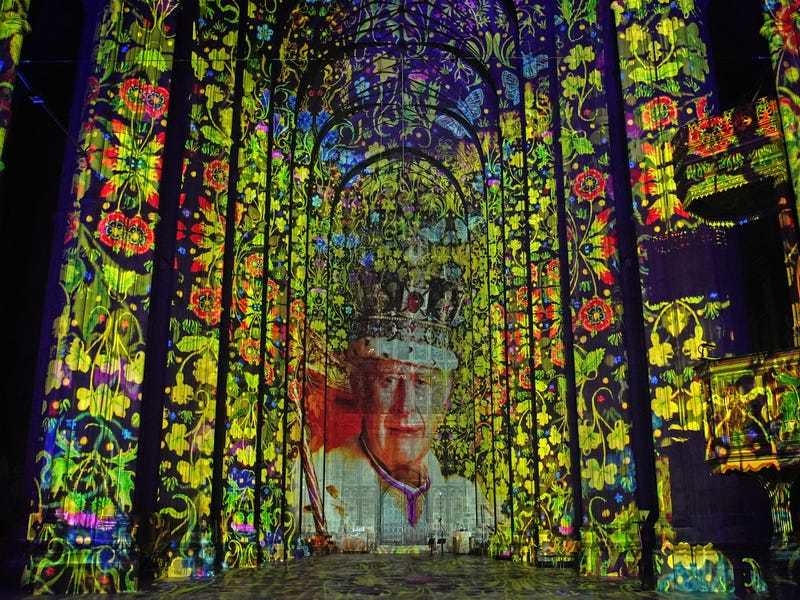 Immersive royal display lights up Canterbury Cathedral