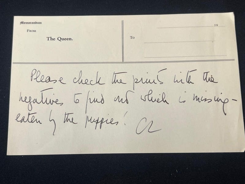 Late Queen’s ‘print Eaten By Puppies’ Note To Photographer Sells At ...